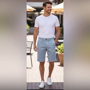 American Eagle Outfitters Blue Flat Front Shorts